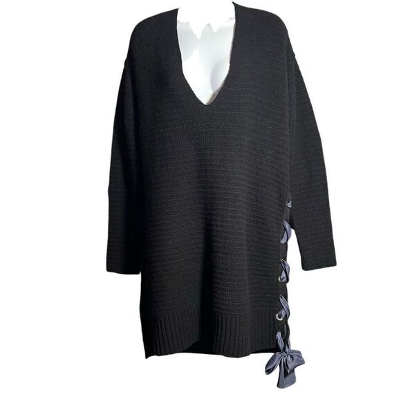 Free People Cozy Ribbed Knit Sweater with Side Tie Detail - Picture 4 of 10